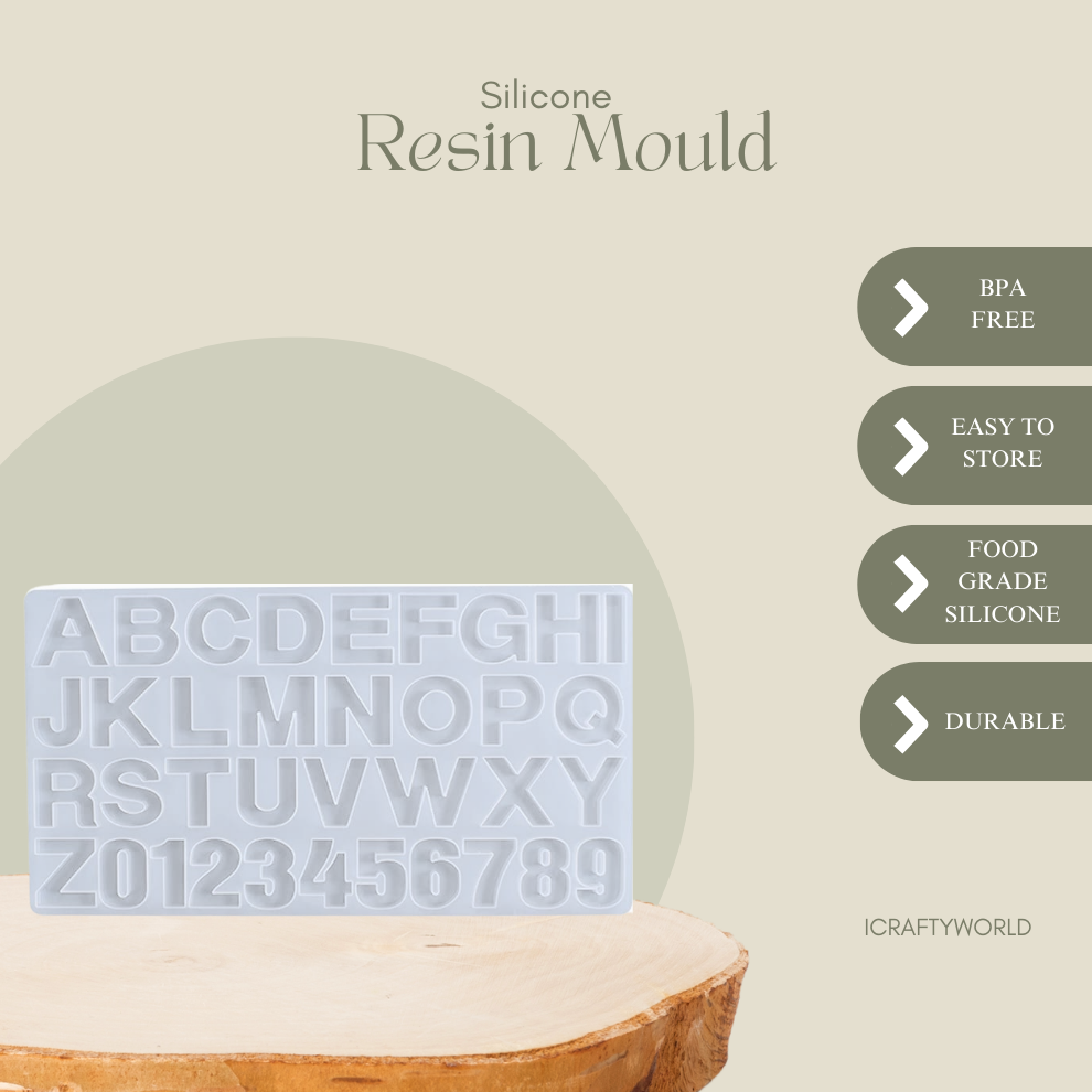 Silicone Alphabet Resin Mould