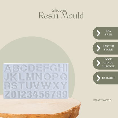 Silicone Alphabet Resin Mould