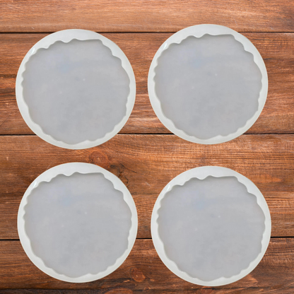 2 Inch Silicone Agate Round Coaster Mould