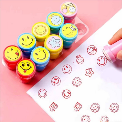 Emoji Rubber Stamp 10 Pcs