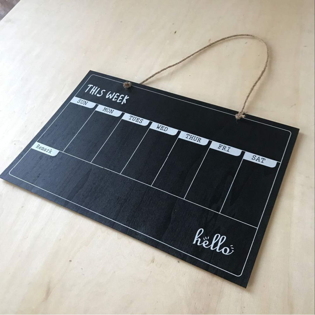 Black Board Weekly Planner