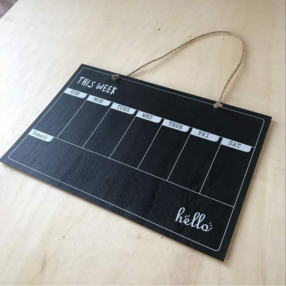 Black Board Weekly Planner