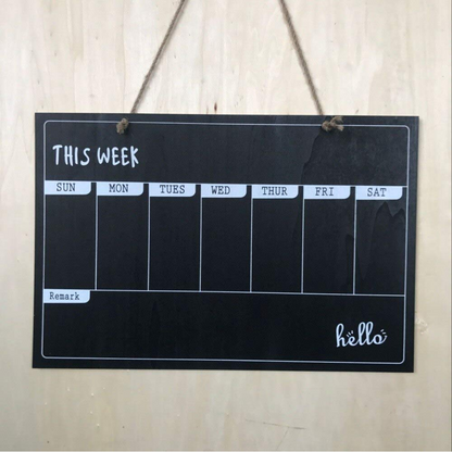 Black Board Weekly Planner