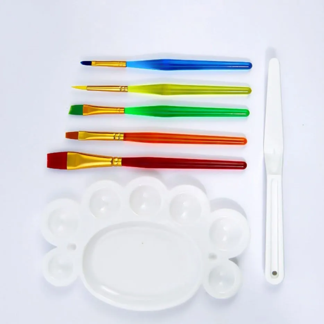 Paint Palette and Brush Set