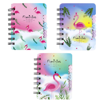 Flamingo Hardcover Spiral Diary