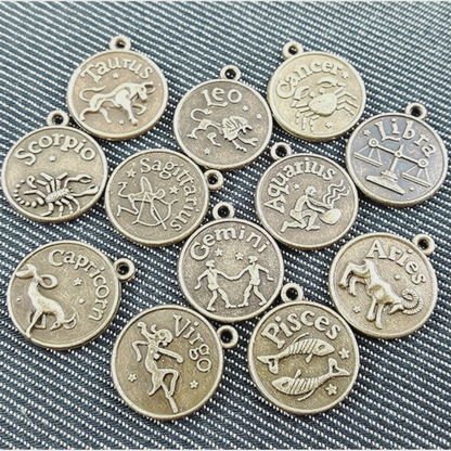 Zodiac Sign Bezel Charms
