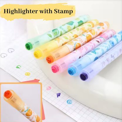 Pastel Color Highlighter with Stamp Scented Pen