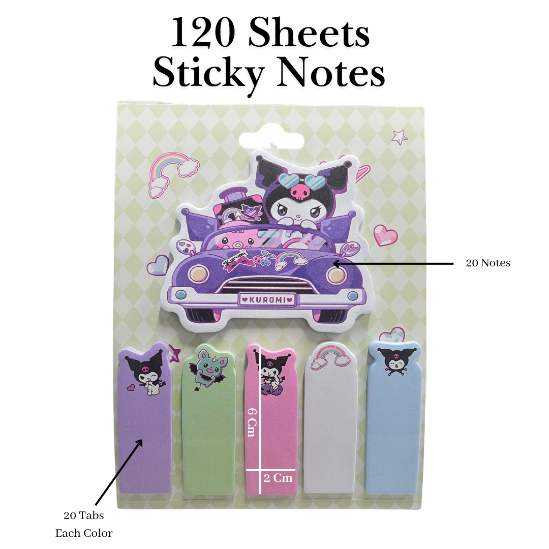 Cartoon Sticky Notes Set Index Tab