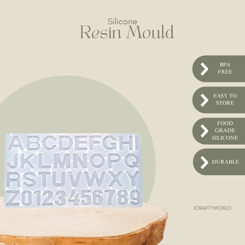 Silicone Alphabet Resin Mould