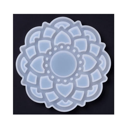 Lotus Flower Design Tealight Candle Holder Mould 5 Inch