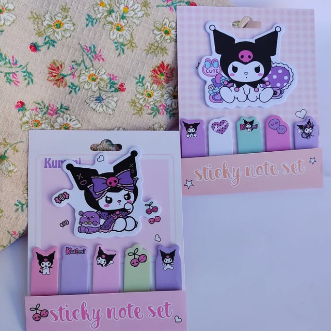 Cartoon Sticky Notes Set Index Tab