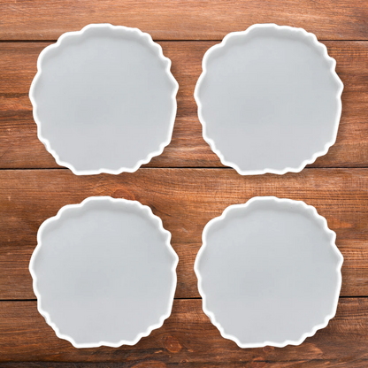 5 Inch Silicone Agate Round Coaster Mould