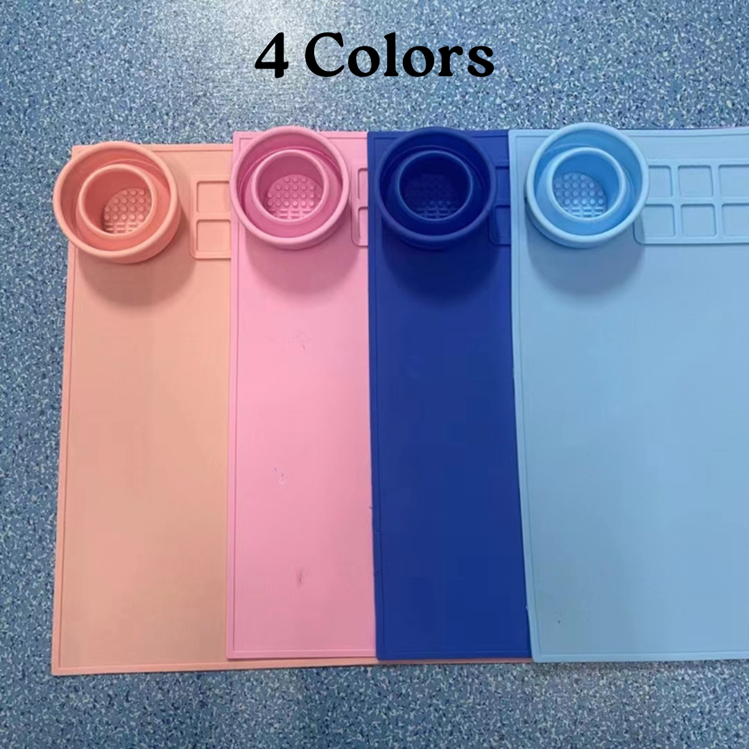 Silicone Paint Mat with Brush