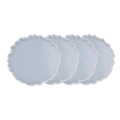 6 Inch Silicone Agate Round Coaster Mould