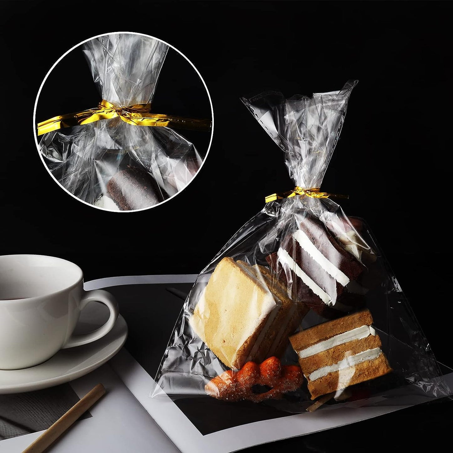 Metallic Twist Tie Chocolate Wrapper Ribbon