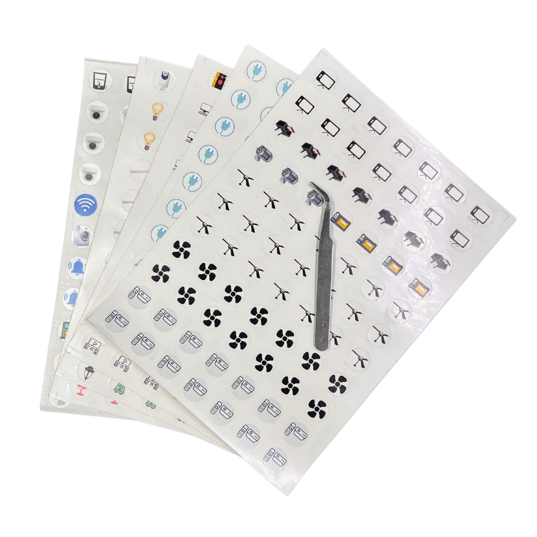 Transparent Electric Switch Board Stickers for Home, 41 Designs 5 Sheets