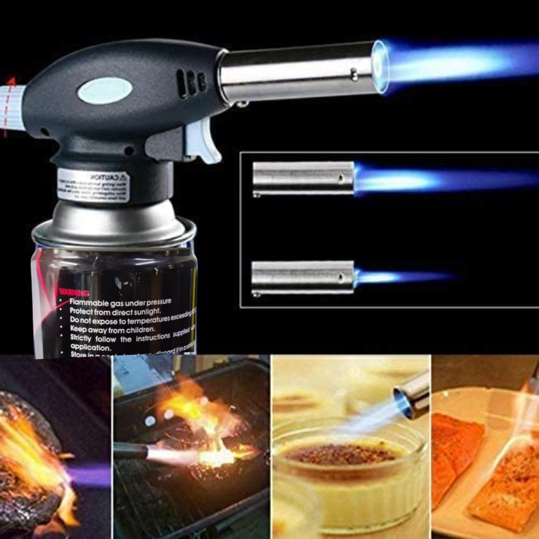 Butane Gas Lighter Flame Thrower Gun Camping Lighter