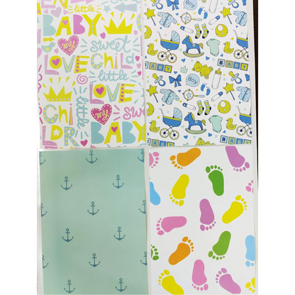 24 Sheets Printed Paper for Art & Craft
