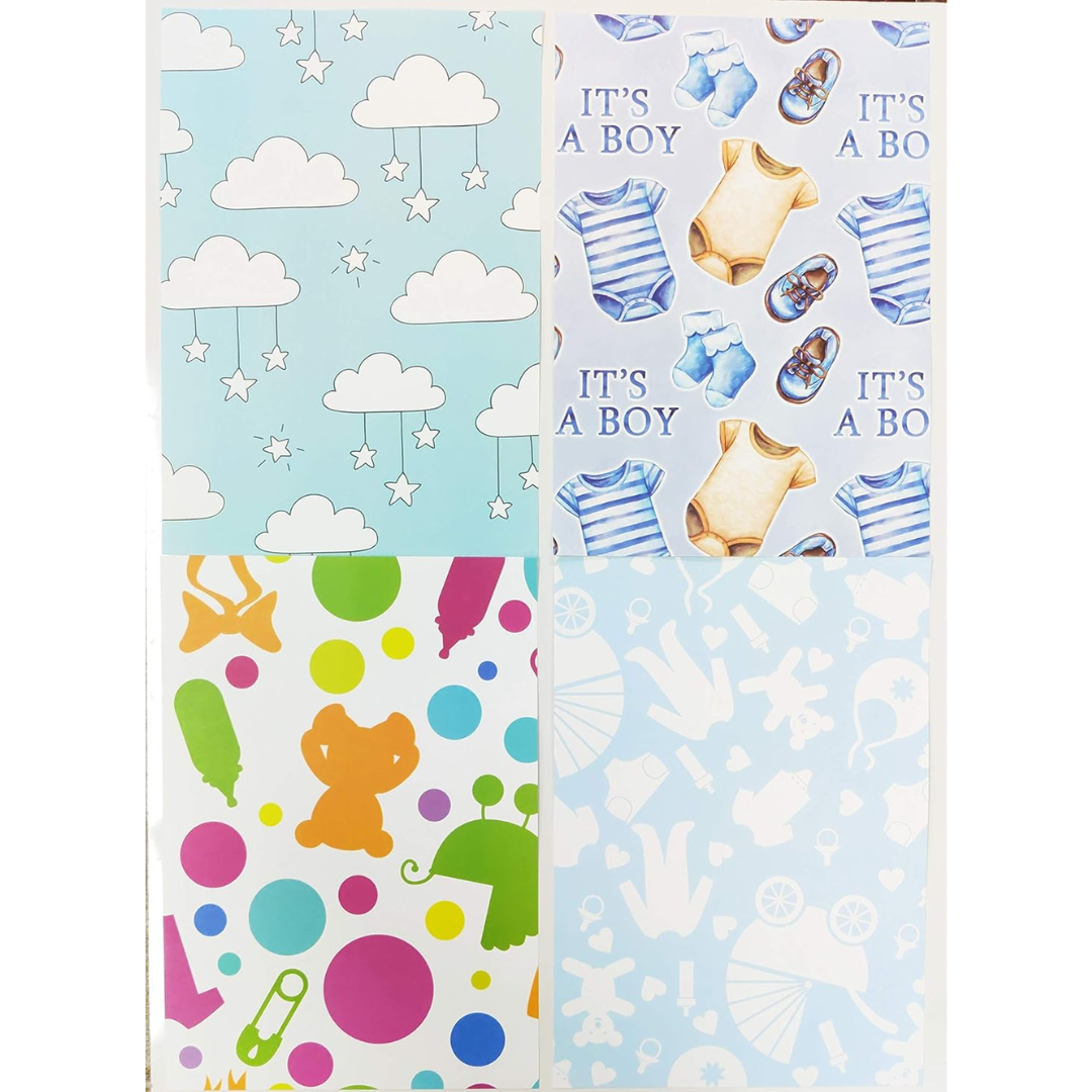24 Sheets Printed Paper for Art & Craft