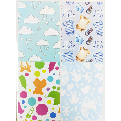 24 Sheets Printed Paper for Art & Craft