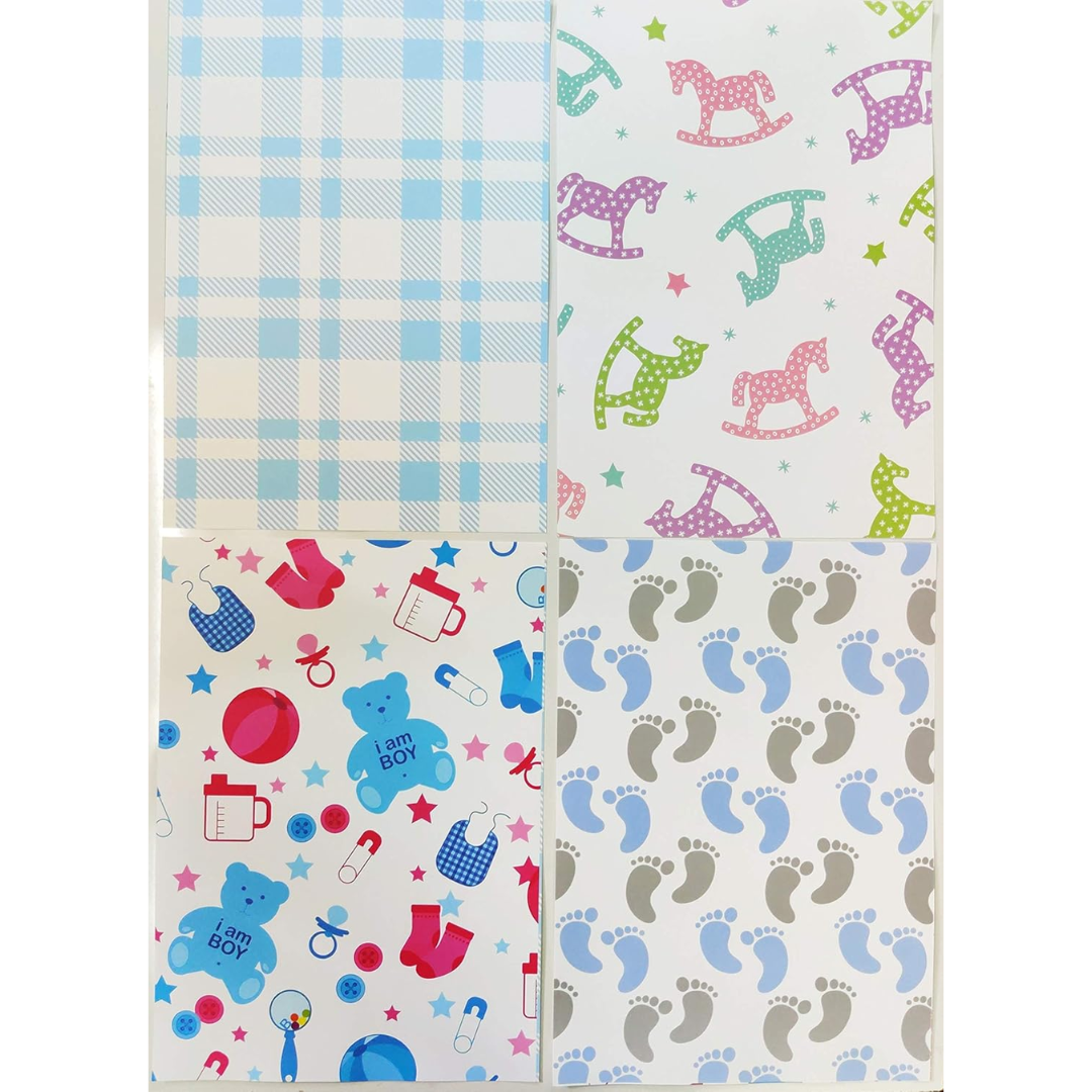24 Sheets Printed Paper for Art & Craft