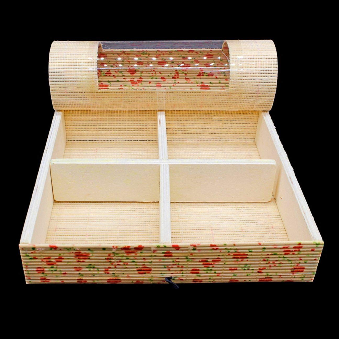 Handmade Bamboo Stick Jewelry Organizer Box