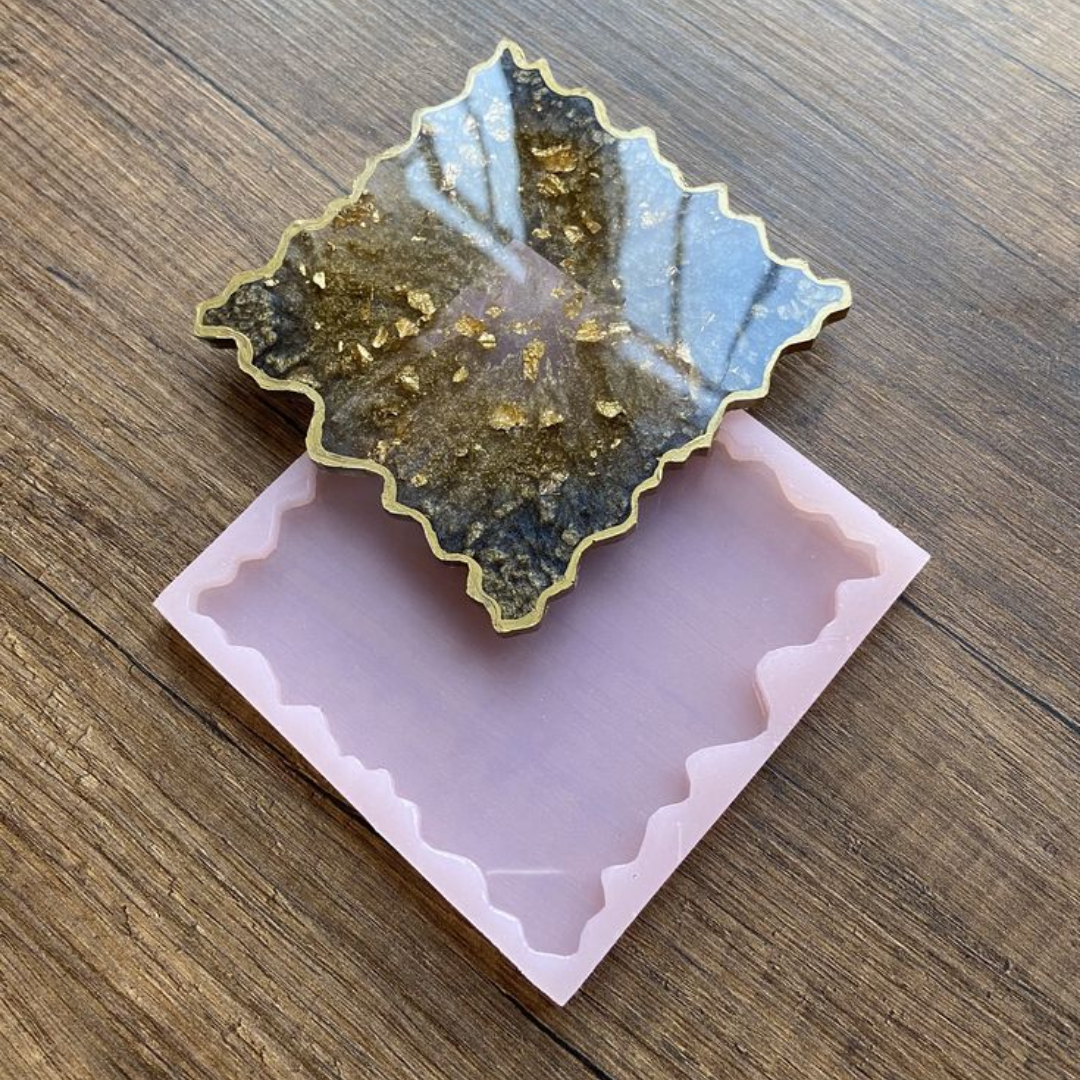 Resin Square Agate Coaster Mould