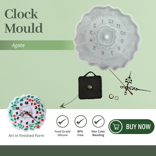 Round Agate Clock Mould Kit
