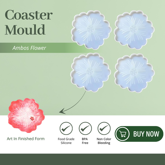 Ambos Flower Coaster Mould, Pack of 4