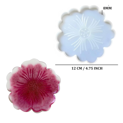Ambos Flower Coaster Mould, Pack of 4