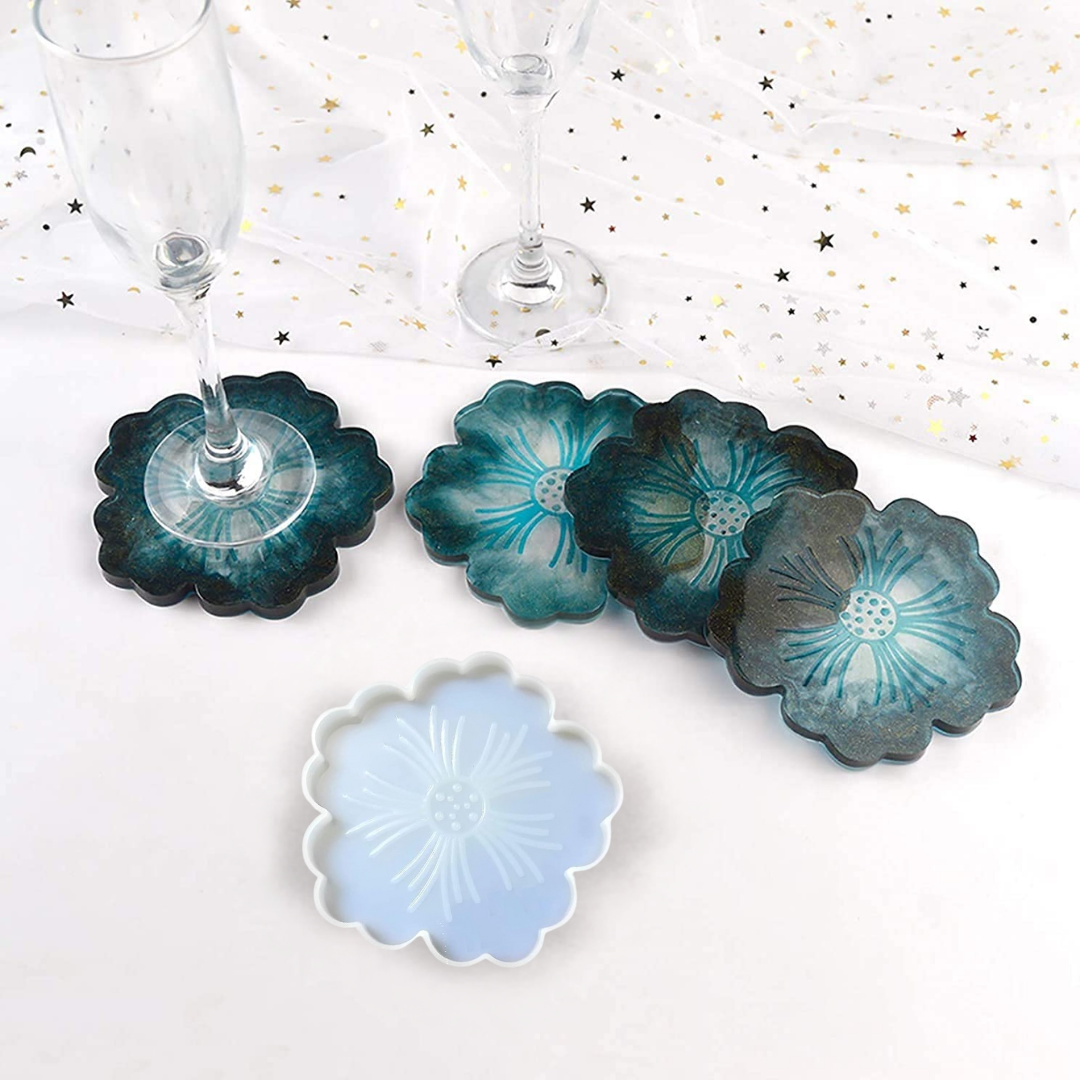 Ambos Flower Coaster Mould, Pack of 4