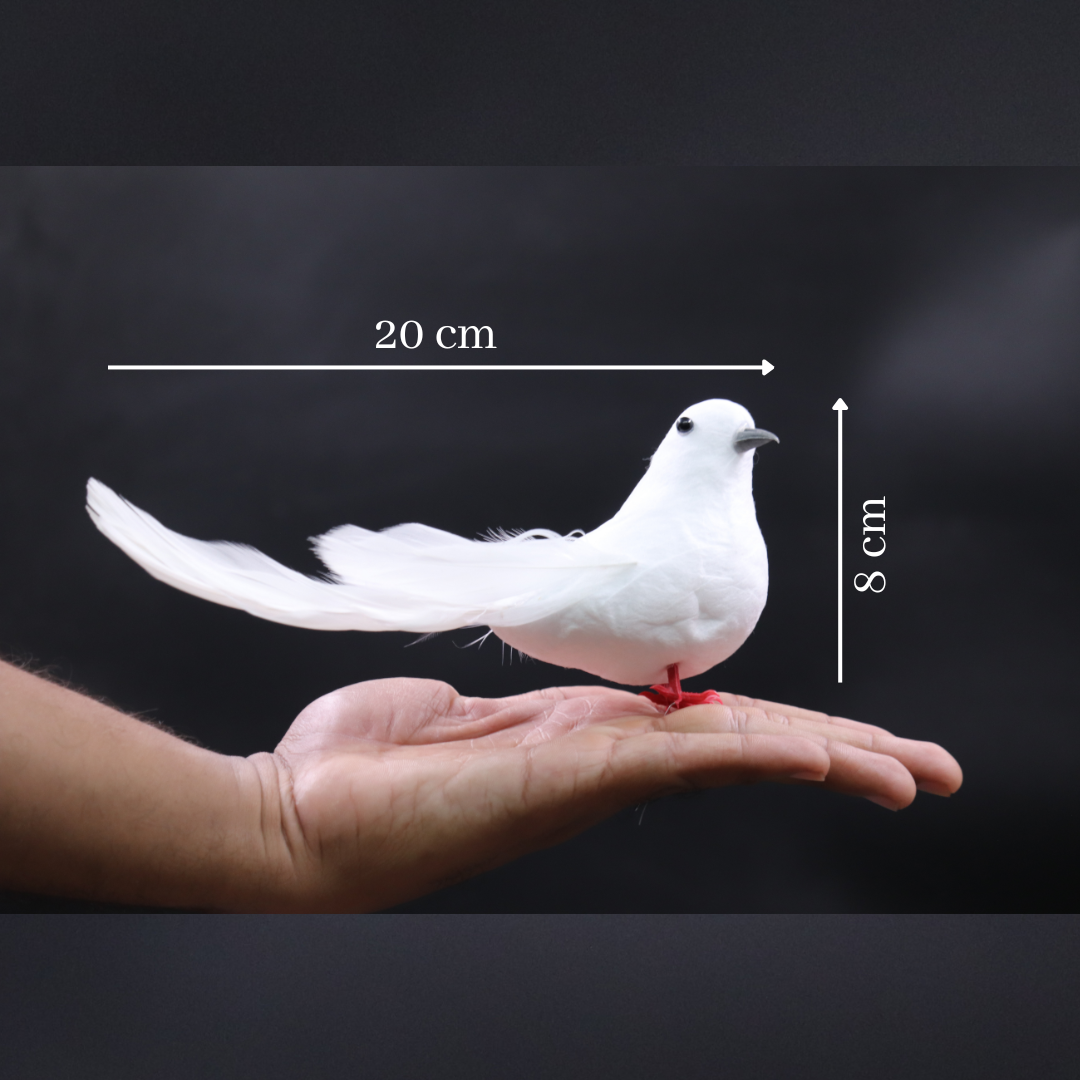 Artificial Bird Big White Dove for Decoration