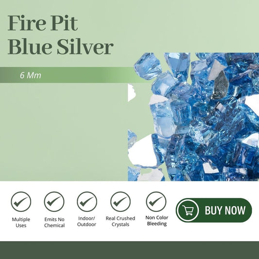 Fire Pit - Blue with Silver 6mm