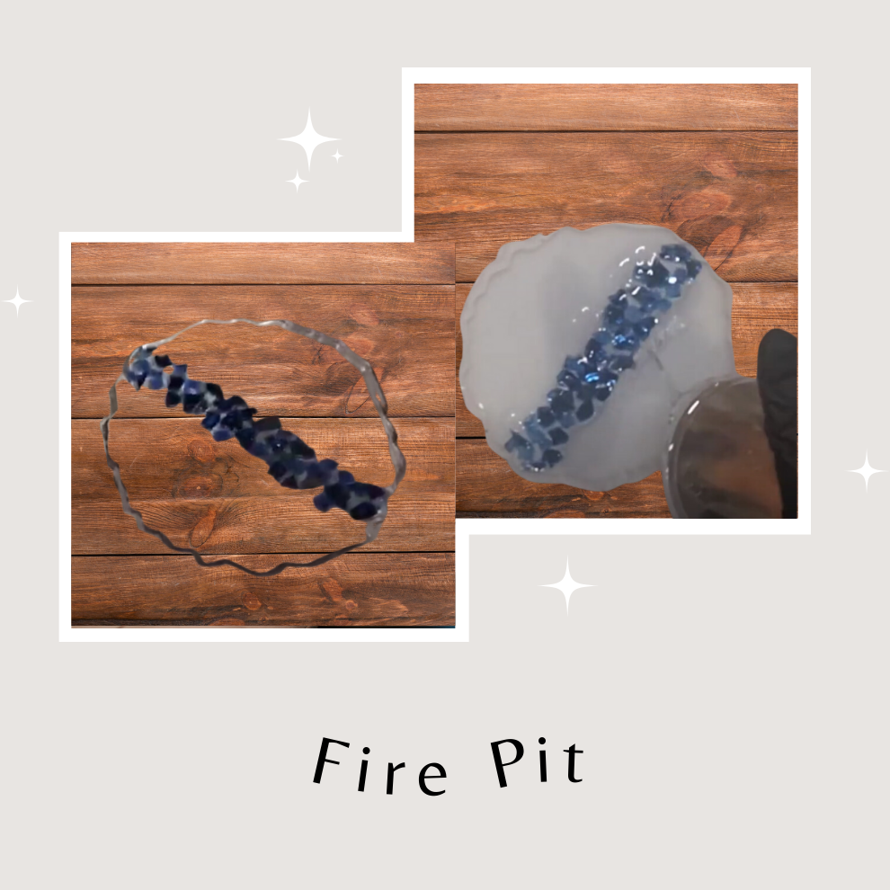 Fire Pit - Blue with Silver 6mm