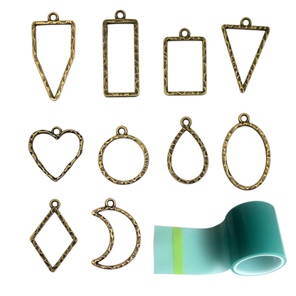 Designer Bezel with Uv Tape (10 Pcs, Bronze)