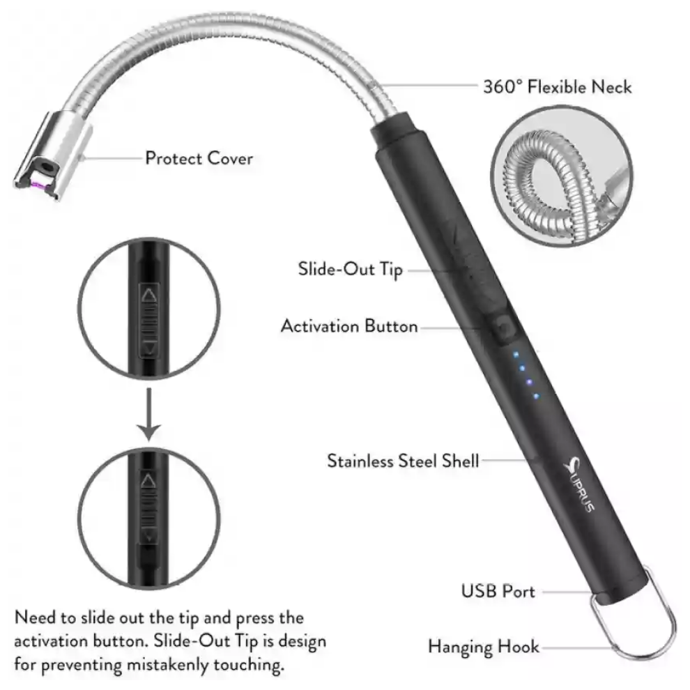 Usb Candle Lighter Rechargeable Barbeque Lighter