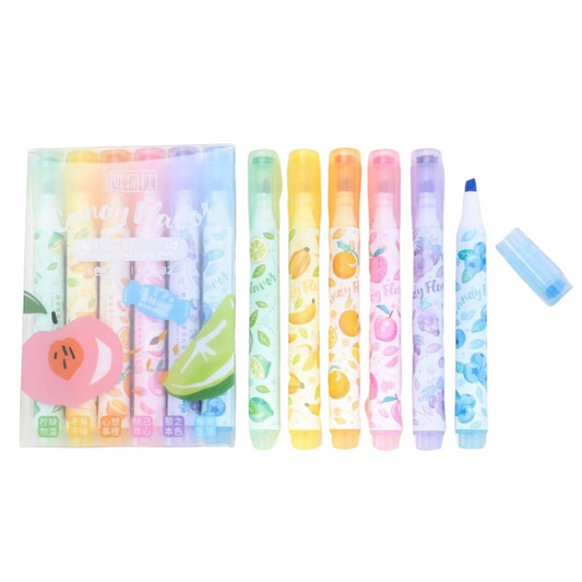 Pastel Color Highlighter with Stamp Scented Pen