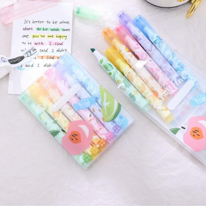 Pastel Color Highlighter with Stamp Scented Pen