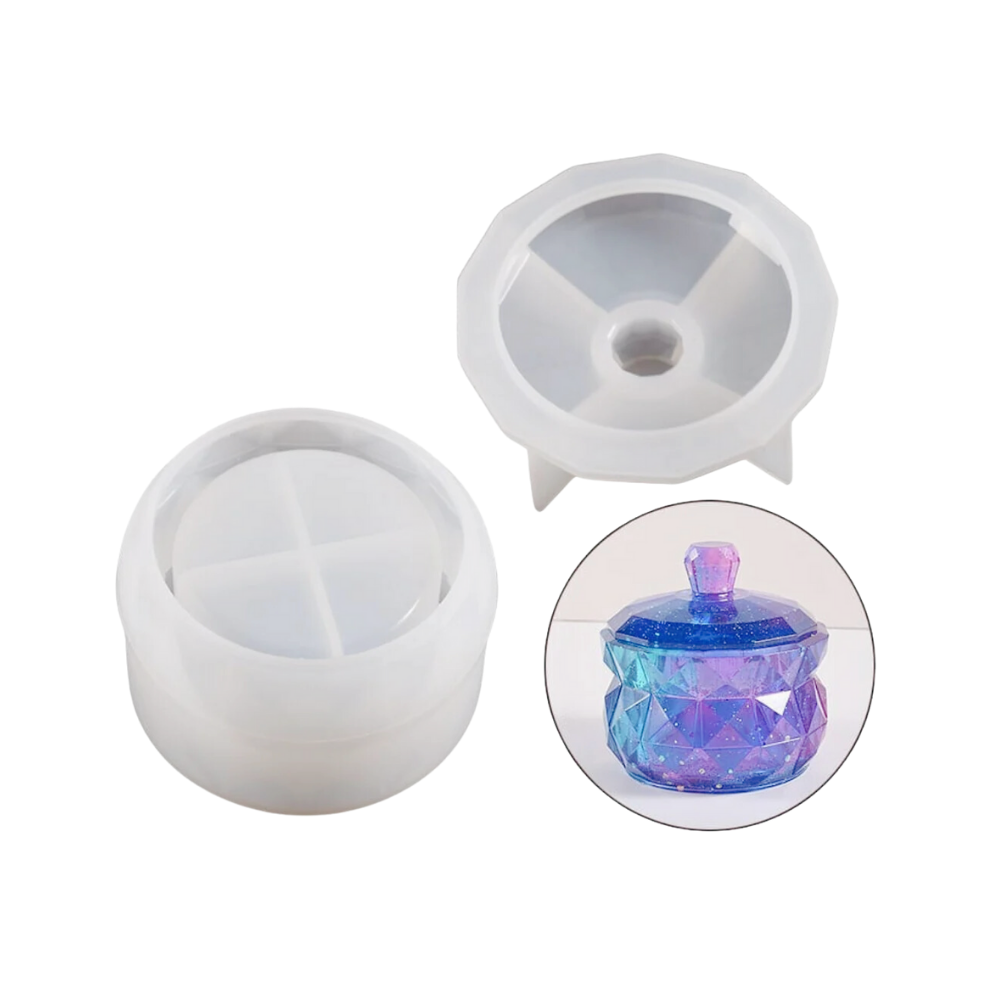 Jar Planter Mold with Lid, Druzy No 10
