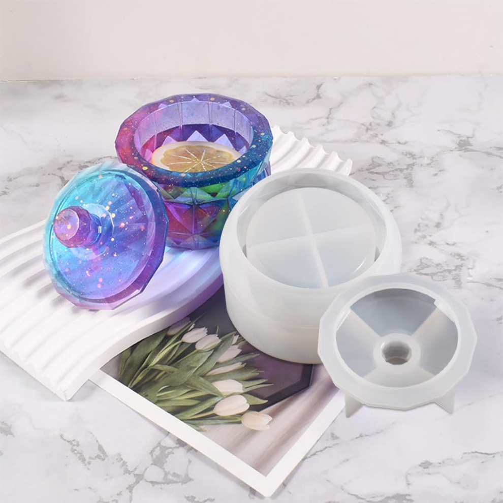 Jar Planter Mold with Lid, Druzy No 10