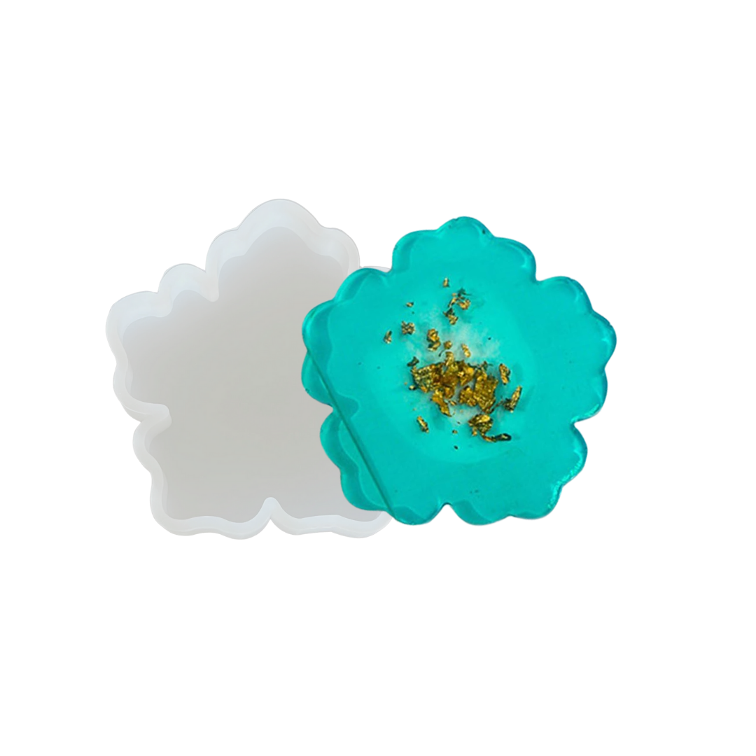 Flower Shape Coaster Mould, Pack of 1