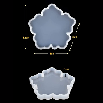 Flower Shape Coaster Mould, Pack of 1