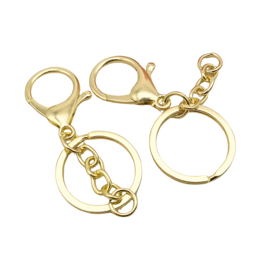 12 Pc Keychain Ring with Lobster Claw Clasp