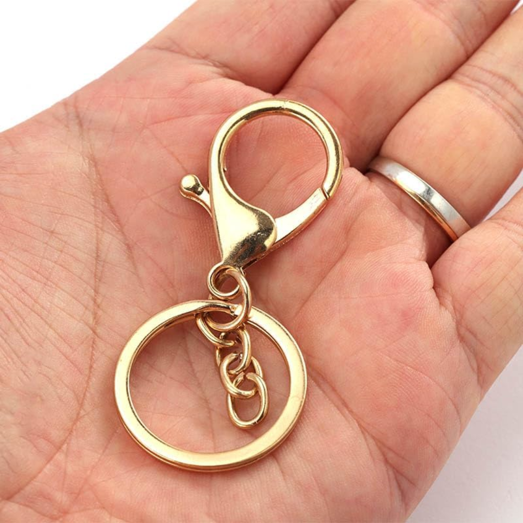 12 Pc Keychain Ring with Lobster Claw Clasp