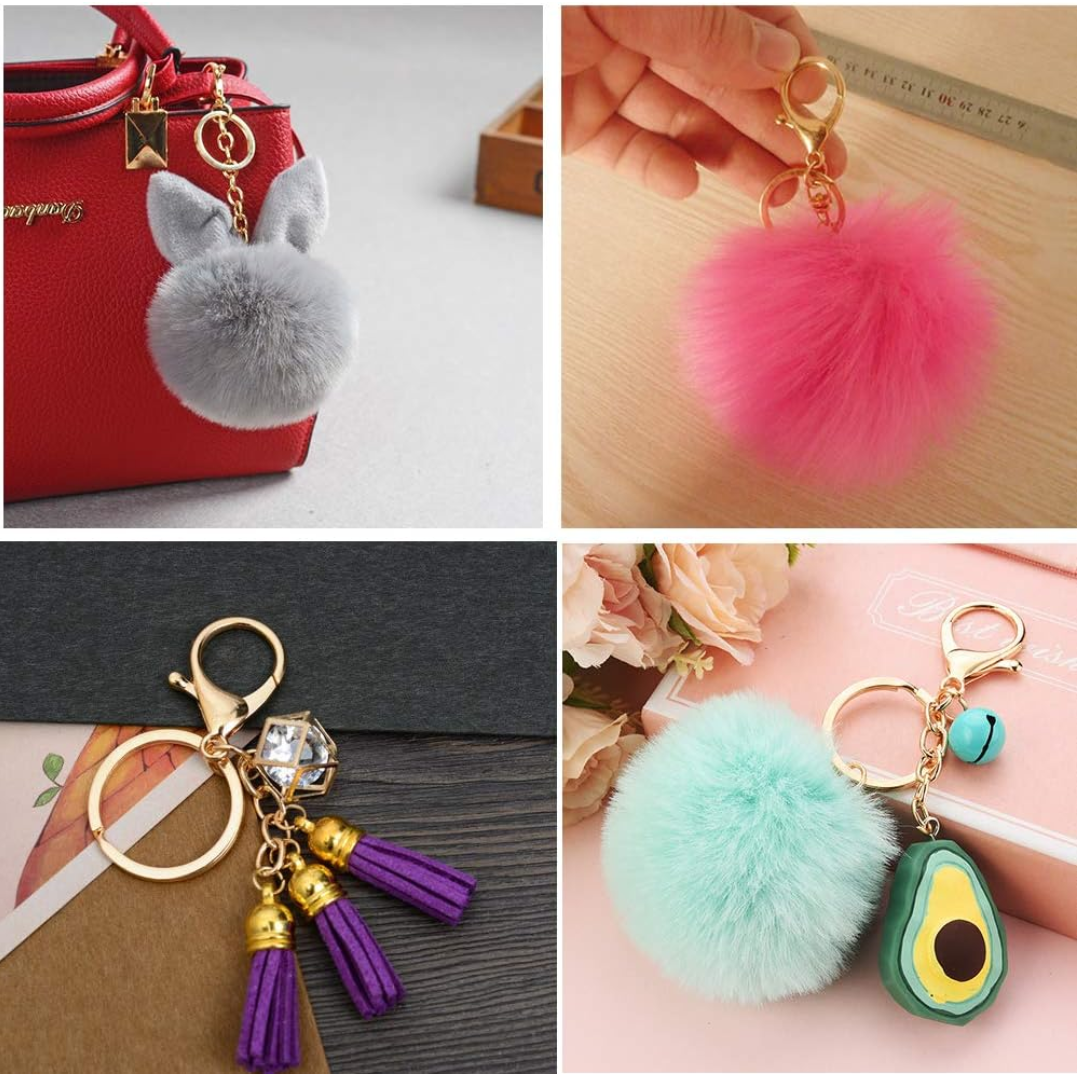 12 Pc Keychain Ring with Lobster Claw Clasp