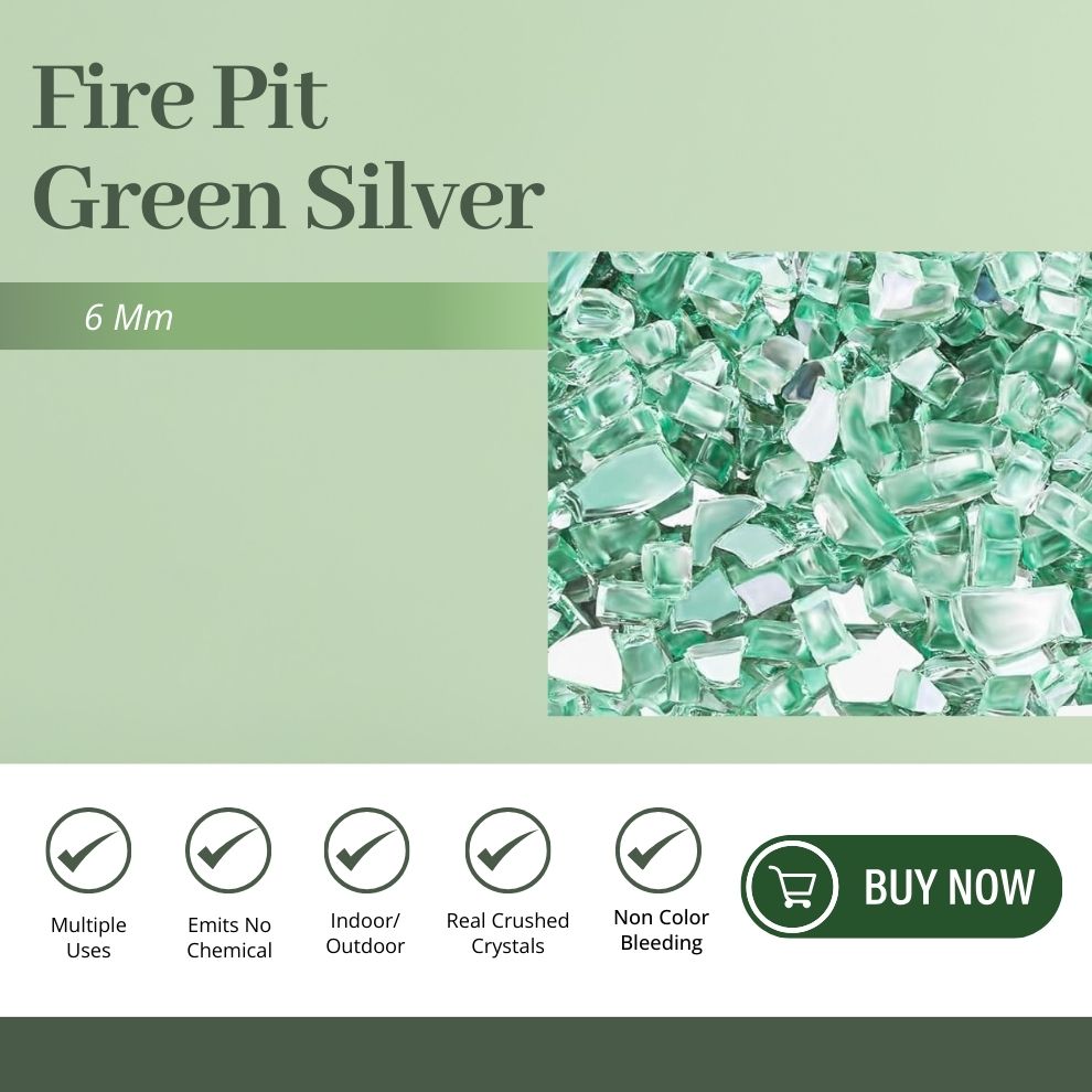 Fire Pit - Green Silver 6mm