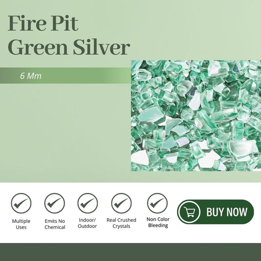 Fire Pit - Green Silver 6mm