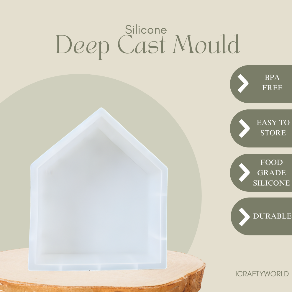 Deep Casting Resin Mould Home Shape 8 inch