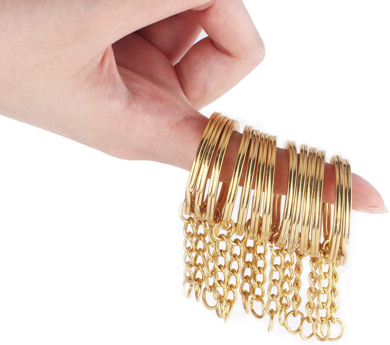 50 Pcs Keychain Ring