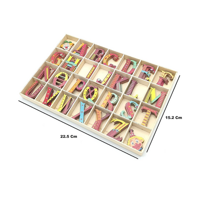 Painted Wooden Alphabet Letter Set